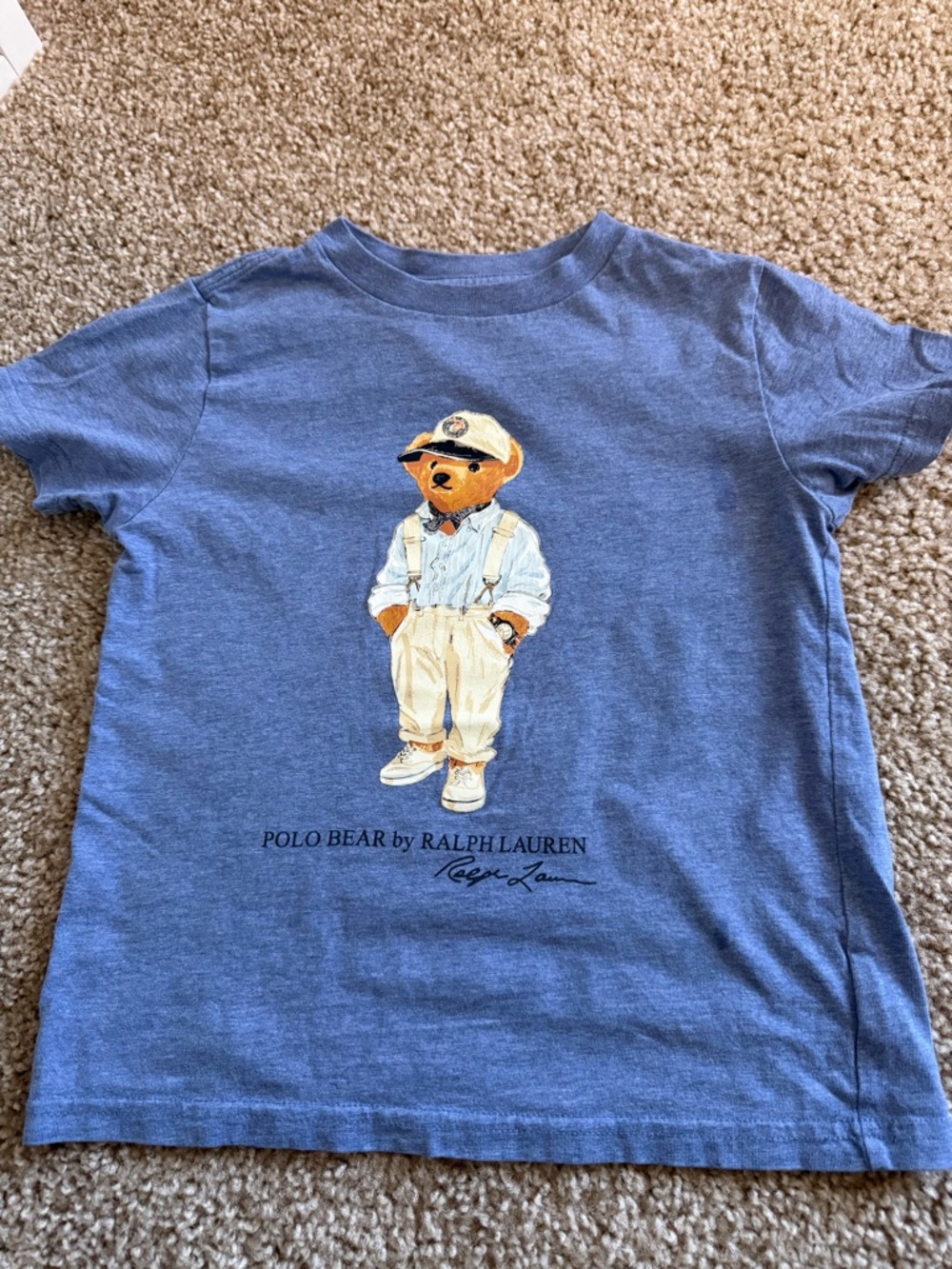 Polo by Ralph Lauren Blue Kids Polo Bear Tee